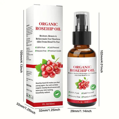 Organic Rosehip Seed Oil Organic Rose Hips Face Oils 30ml Fast-Absorbing Skin Care Moisturizer Face Oil For Women