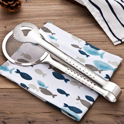 Kitchen Accessories Multifunction Stainless Steel Sieve Filter Spoon Fried Food Oil Strainer Clip Handheld Cooking Tools Gadgets